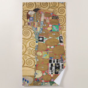 Gustav Klimt - Fulfilment, Stoclet Frieze Beach Towel