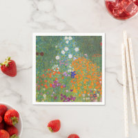 Gustav Klimt Garden Flower Pattern Famous Painting