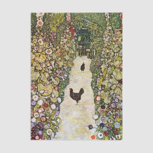 Gustav Klimt - Garden Path with Chickens Tissue Paper