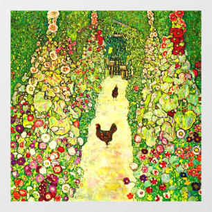Gustav Klimt Garden with Chickens