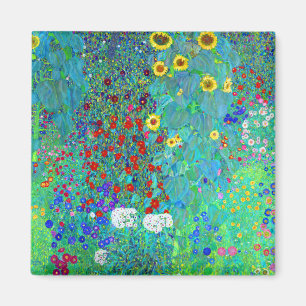 Gustav Klimt Garden with Sunflowers Magnet