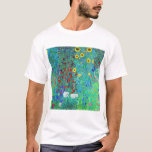 Gustav Klimt Garden with Sunflowers T-Shirt<br><div class="desc">Garden with Sunflowers painted by Gustav Klimt in 1907.</div>