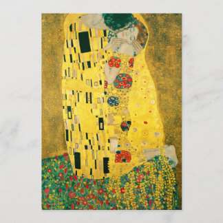 Gustav Klimt Golden Art The Kiss for Lovers Invitation