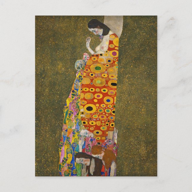 Gustav Klimt - Hope II - Beautiful Artwork Postcard (Front)