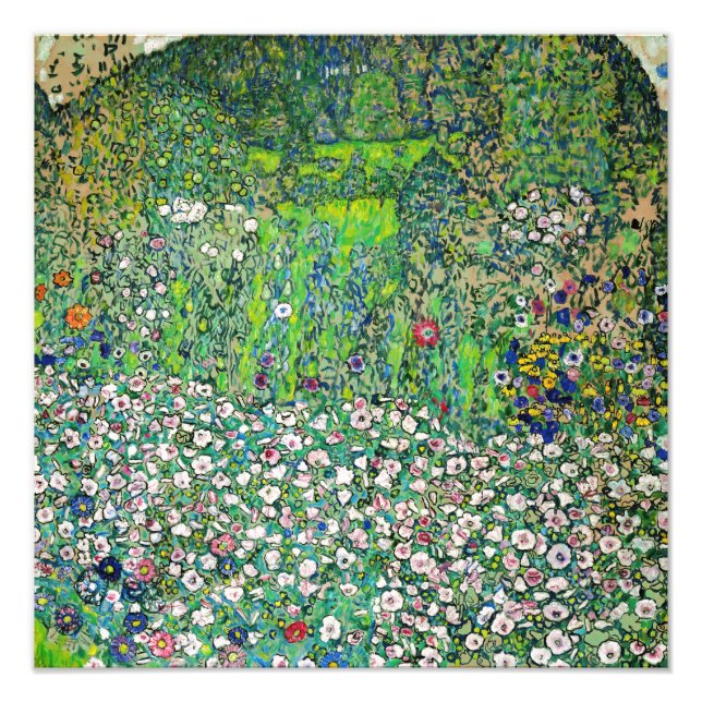 Gustav Klimt - Horticultural Landscape and Hilltop Photo Print (Front)