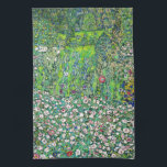 Gustav Klimt - Horticultural Landscape and Hilltop Tea Towel<br><div class="desc">Horticultural Landscape with a Hilltop - Gustav Klimt,  Oil on Canvas,  1916</div>
