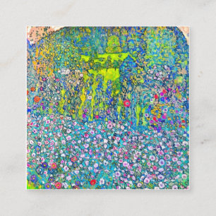 Gustav Klimt - Horticultural Landscape With Hillto Square Business Card