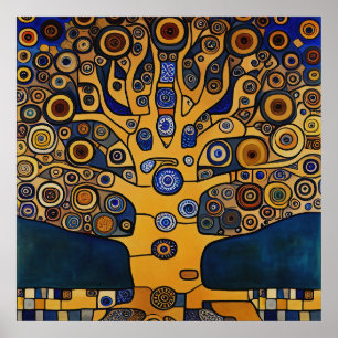 Gustav Klimt Inspired The Tree of Life Poster