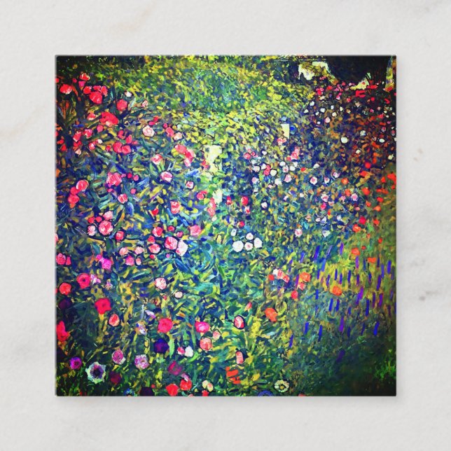 Gustav Klimt Italian Garden Enclosure Card (Front)