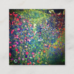 Gustav Klimt Italian Garden Enclosure Card<br><div class="desc">Card featuring Gustav Klimt’s oil painting Italian Garden Landscape (1913). A beautiful garden of colourful flowers: red,  white,  pink,  purple. A great gift for fans of Art Nouveau and Austrian art.</div>