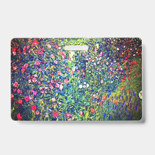 Gustav Klimt Italian Garden ID Badge