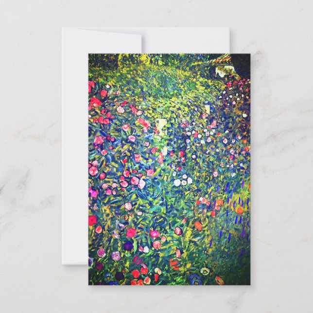 Gustav Klimt Italian Garden Invitation (Front)