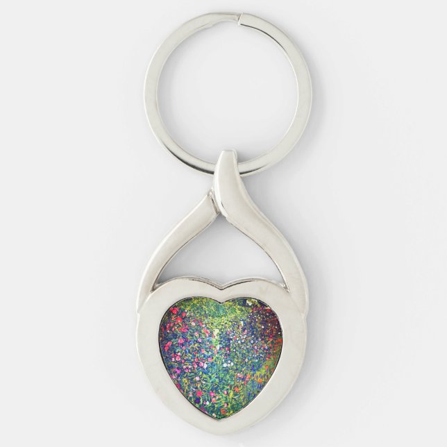 Gustav Klimt Italian Garden Key Ring (Front)