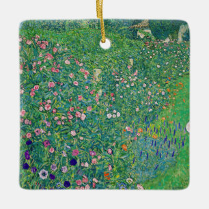 Gustav Klimt - Italian Garden Landscape Ceramic Ornament