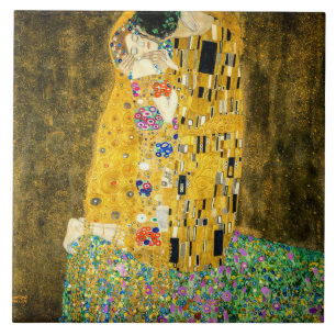 Gustav Klimt Kiss / Valentine's Day Romantic Art Tile