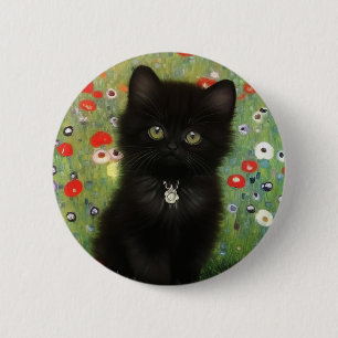 Gustav Klimt Kitten 6 Cm Round Badge