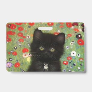 Gustav Klimt Kitten ID Badge