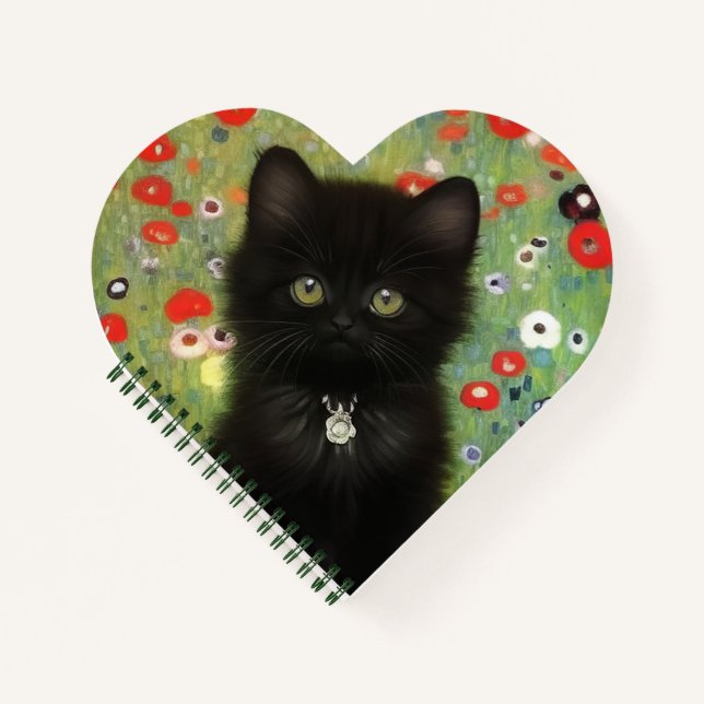 Gustav Klimt Kitten Notebook (Front)
