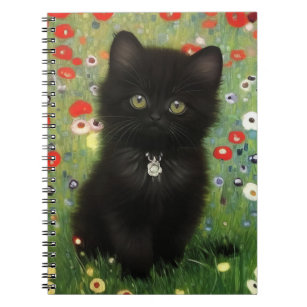 Gustav Klimt Kitten Notebook