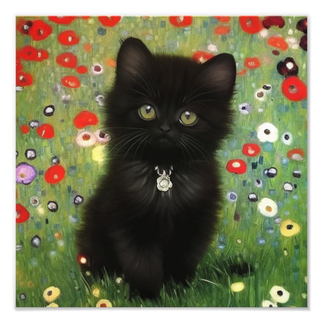Gustav Klimt Kitten Photo Print (Front)