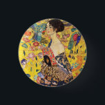 Gustav Klimt Lady With Fan 3 Cm Round Badge<br><div class="desc">Gustav Klimt Lady With Fan Button</div>