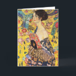 Gustav Klimt Lady With Fan Card<br><div class="desc">Gustav Klimt Lady With Fan</div>