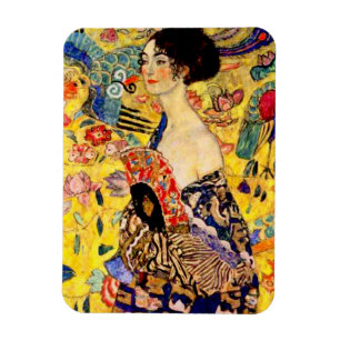 Gustav Klimt Lady with Fan Magnet