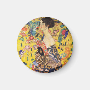 Gustav Klimt Lady With Fan Magnet