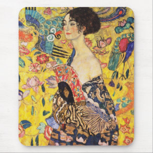 Gustav Klimt Lady With Fan Mouse Pad