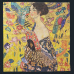 Gustav Klimt Lady With Fan Napkin<br><div class="desc">Gustav Klimt Lady With Fan</div>
