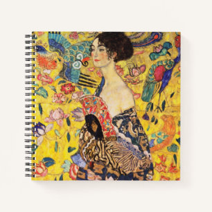 Gustav Klimt Lady With Fan Notebook