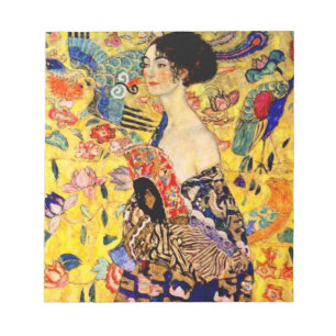 Gustav Klimt Lady with Fan Notepad