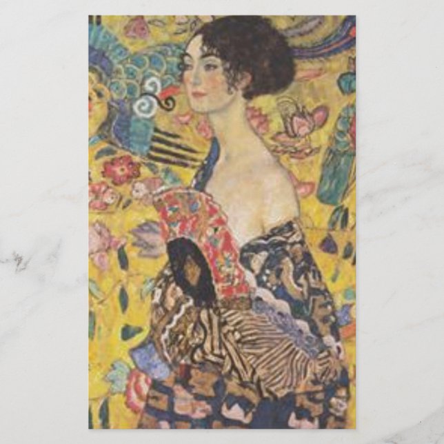 Gustav Klimt - Lady With Fan Painting (Front)