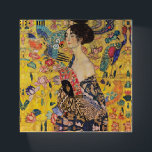 Gustav Klimt - Lady with Fan Paperweight<br><div class="desc">Lady with Fan - Gustav Klimt,  Oil on Canvas,  1917-1918</div>