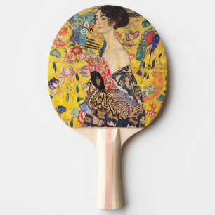 Gustav Klimt - Lady with Fan Ping Pong Paddle