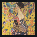 Gustav Klimt - lady with fan Poster<br><div class="desc">Gustav Klimt</div>