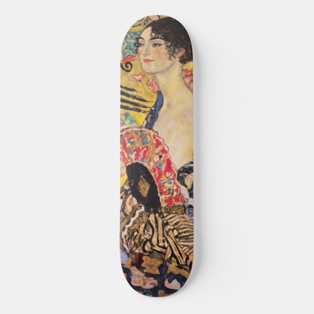 Gustav Klimt - Lady with Fan Skateboard (Front)