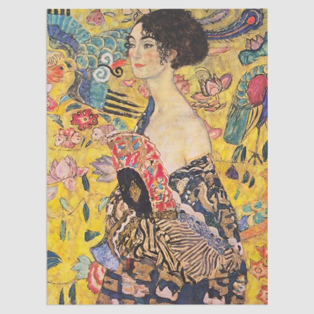 Gustav Klimt - Lady with Fan Tissue Paper (Creator Uploaded)