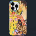 Gustav Klimt Lady With Fan vintage art nouveau Case-Mate iPhone 14 Pro Max Case<br><div class="desc">Gustav Klimt Lady With Fan vintage art nouveau</div>