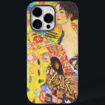 Gustav Klimt Lady With Fan vintage art nouveau Case-Mate iPhone 14 Pro Max Case<br><div class="desc">Gustav Klimt Lady With Fan vintage art nouveau</div>