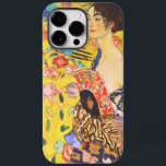 Gustav Klimt Lady With Fan vintage art nouveau Case-Mate iPhone 14 Pro Max Case<br><div class="desc">Gustav Klimt Lady With Fan vintage art nouveau</div>