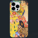 Gustav Klimt Lady With Fan vintage art nouveau Case-Mate iPhone 14 Pro Max Case<br><div class="desc">Gustav Klimt Lady With Fan vintage art nouveau</div>