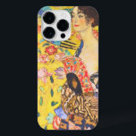 Gustav Klimt Lady With Fan vintage art nouveau iPhone 14 Pro Max Case<br><div class="desc">Gustav Klimt Lady With Fan vintage art nouveau</div>