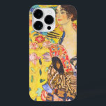 Gustav Klimt Lady With Fan vintage art nouveau iPhone 14 Pro Max Case<br><div class="desc">Gustav Klimt Lady With Fan vintage art nouveau</div>