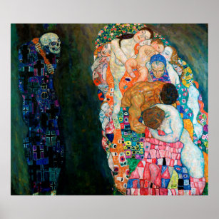 Gustav Klimt "Life and Death" Poster