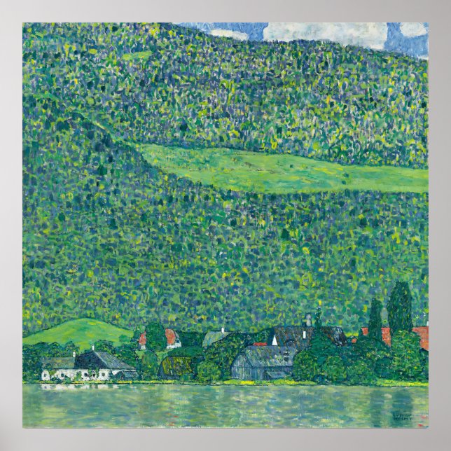Gustav Klimt - Litzenberg at lake Attersee  Poster (Front)