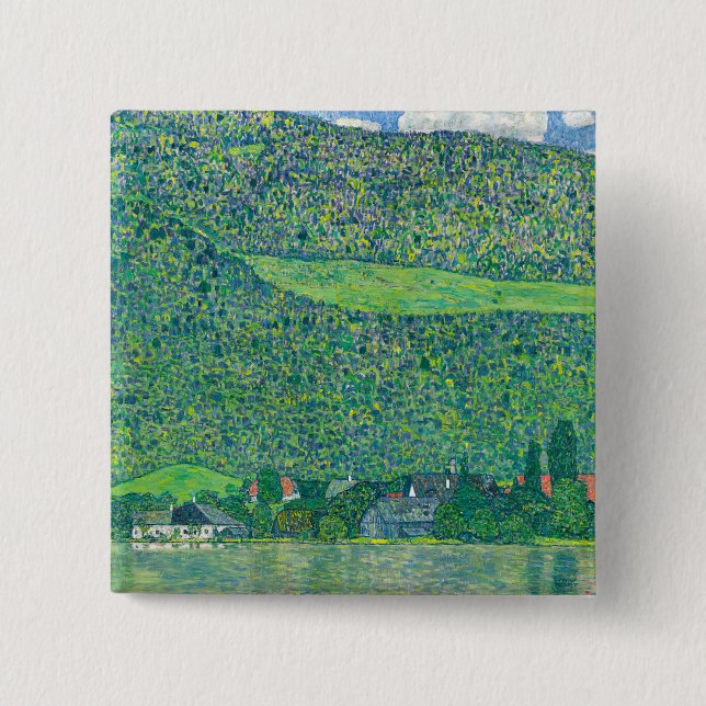 Gustav Klimt - Litzlberg am Attersee 15 Cm Square Badge (Front)