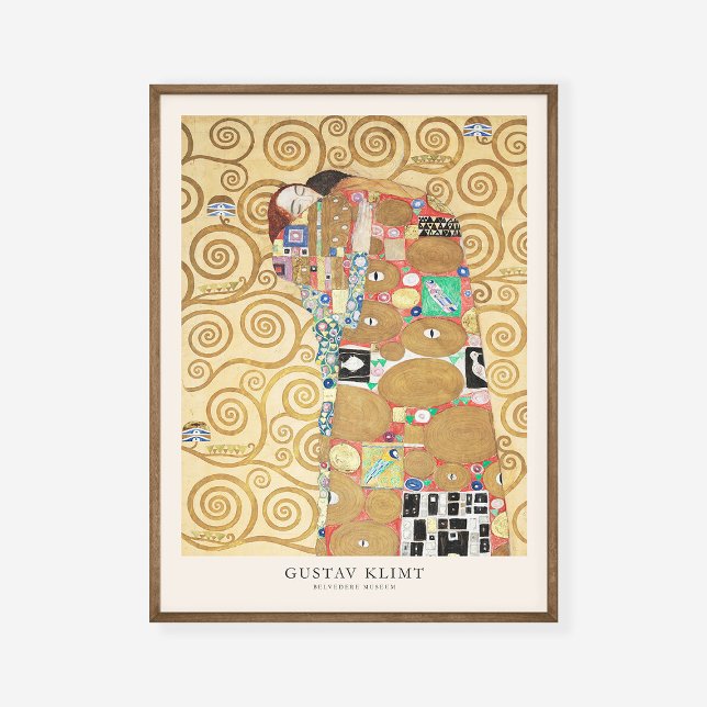 Gustav Klimt Lovers Embrace Art Exhibition Square  Poster (Creator Uploaded)