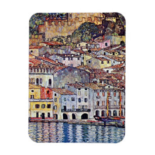 Gustav Klimt - Malcesine at Lake Garda Italy Magnet