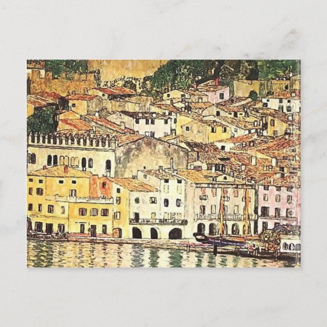 Gustav Klimt- Malcesine on Lake Garda Postcard (Front)